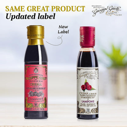 Giuseppe Giusti Crema Raspberry Balsamic Glaze of Modena - 150 ml - 1 Case