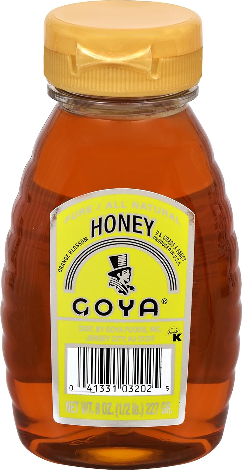 Goya Pure Orange Blossom Honey, All Natural, 8 Ounce -Case 1