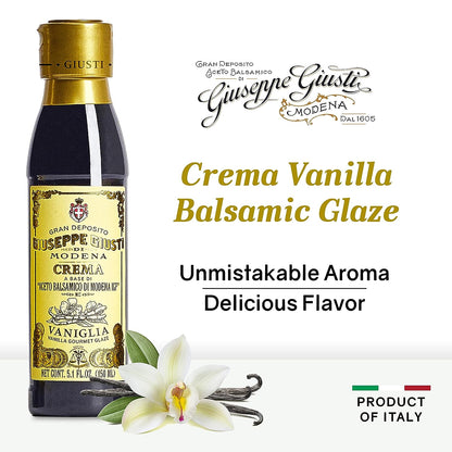 Giuseppe Giusti Crema Vanilla Balsamic Glaze of Modena - 150 ml - 1 Case