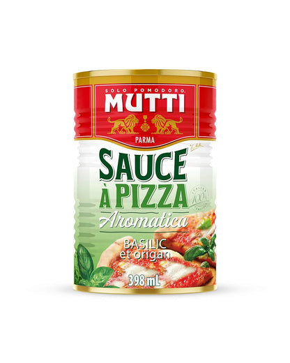 Mutti Pizza Sauce with Basil & Oregano, 14 oz | Italy’s #1 Brand of Tomatoes | Fresh Taste for Cooking | Canned Sauce | Vegan Friendly & Gluten Free | No Additives or Preservatives - 1 Case