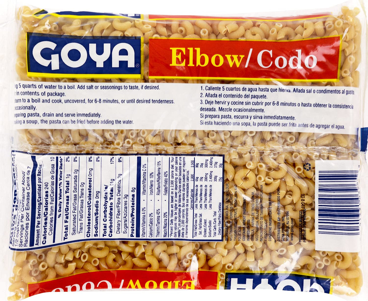 Goya Elbow Macaroni, 16 oz - Case 1