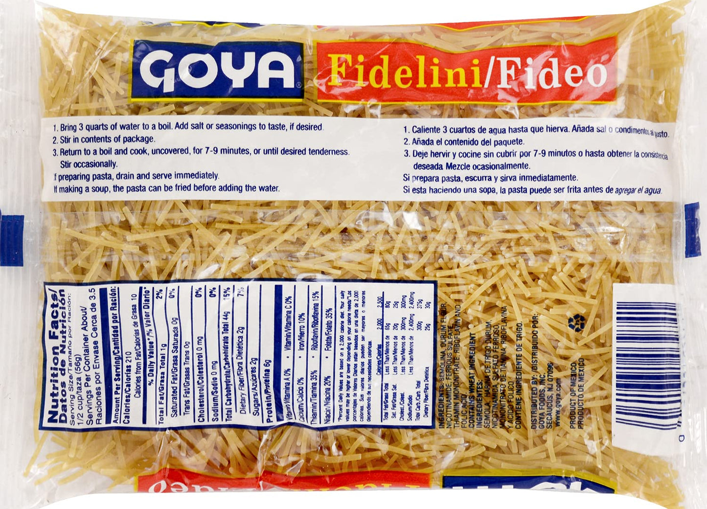 Goya Fidelini Pasta, 7 Ounce - Case 1