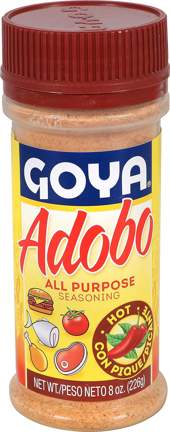 Goya Adobo All Purpose Seasoning Hot, 8 Ounce - Case 1