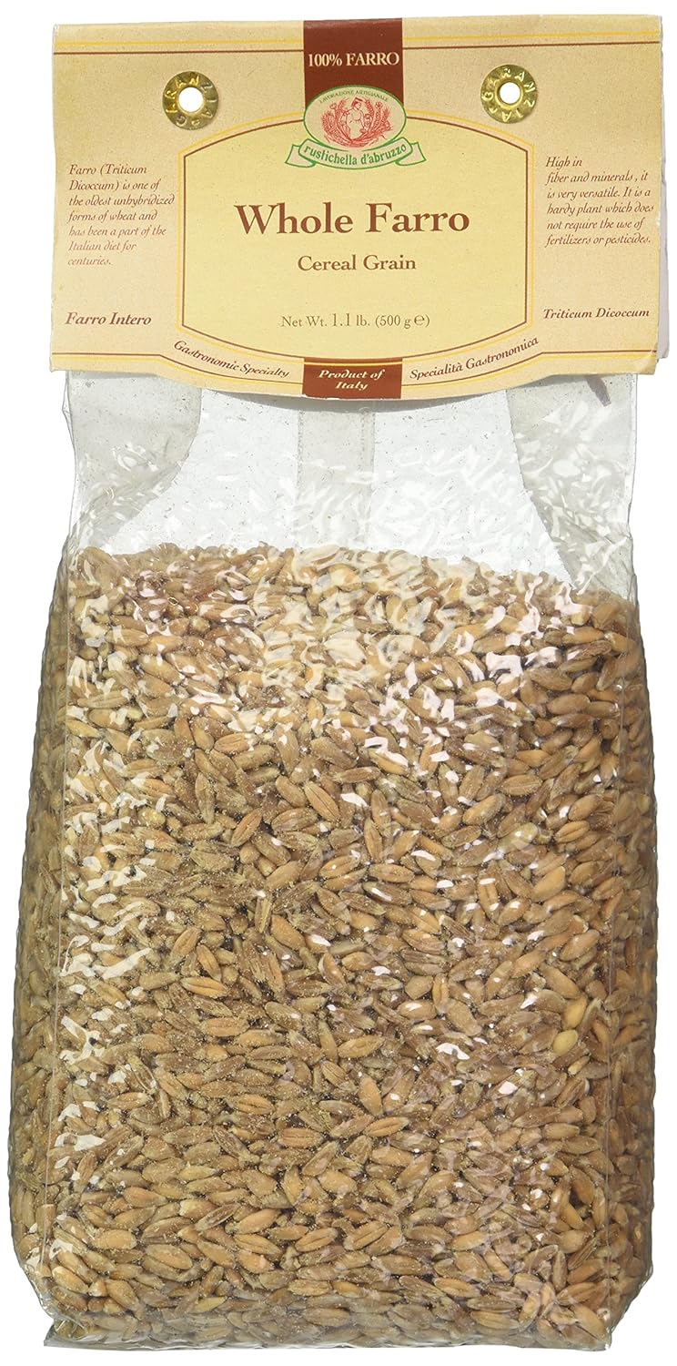 Rustichella d'Abruzzo Whole Grain Farro,1.1 lb - Case 1