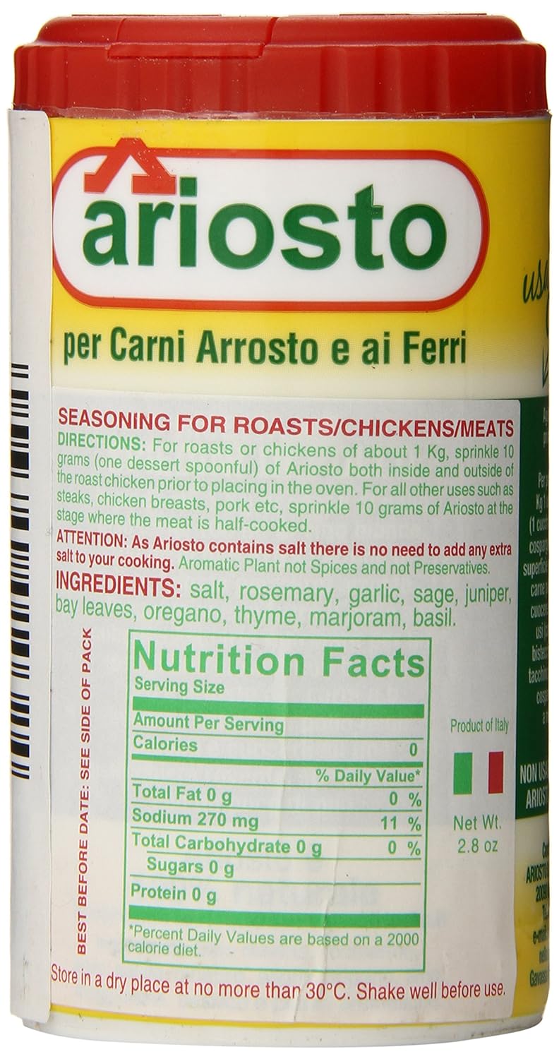 Ariosto Meat Seasoning, Roasted and Grilled, 2.8 Ounce Case 1