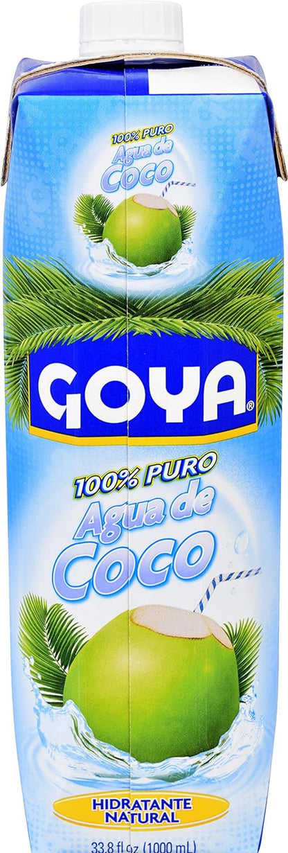 Goya Foods 100% Pure Coconut Water, 33.79 Ounce - Case 1