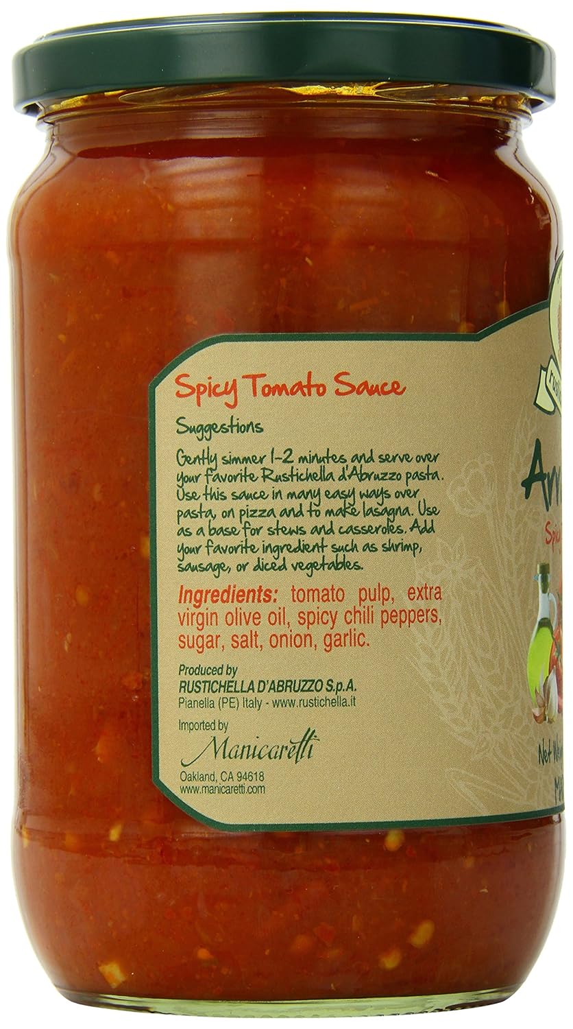 Rustichella D' Abruzzo Family Size Arrabbiata Sauce, 24 Fluid Ounce - Case 1