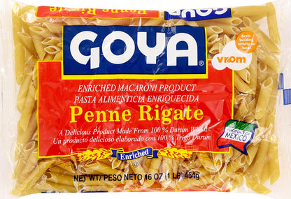 Goya Penne Rigate Pasta, 1 Pound - Case 1