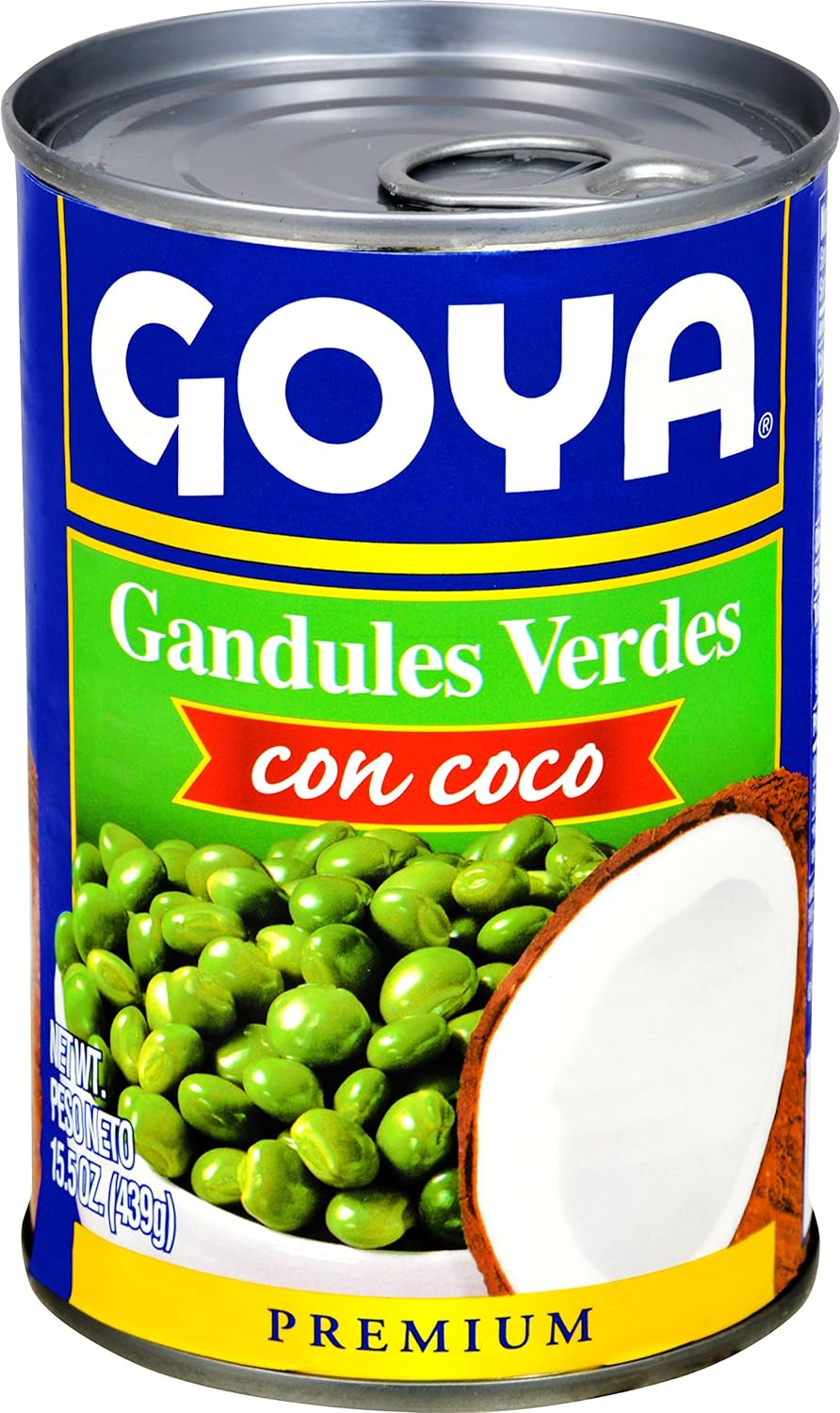 Goya Foods Green Pigeon Peas with Coconut, 15.5 Ounce - Case 1