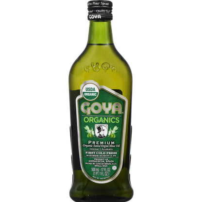 GOYA Organics Premium Organic Extra Virgin Olive Oil 17 oz - Case 1