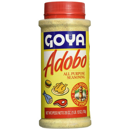 Goya Adobo with Pepper, 28.0 oz -Case 1