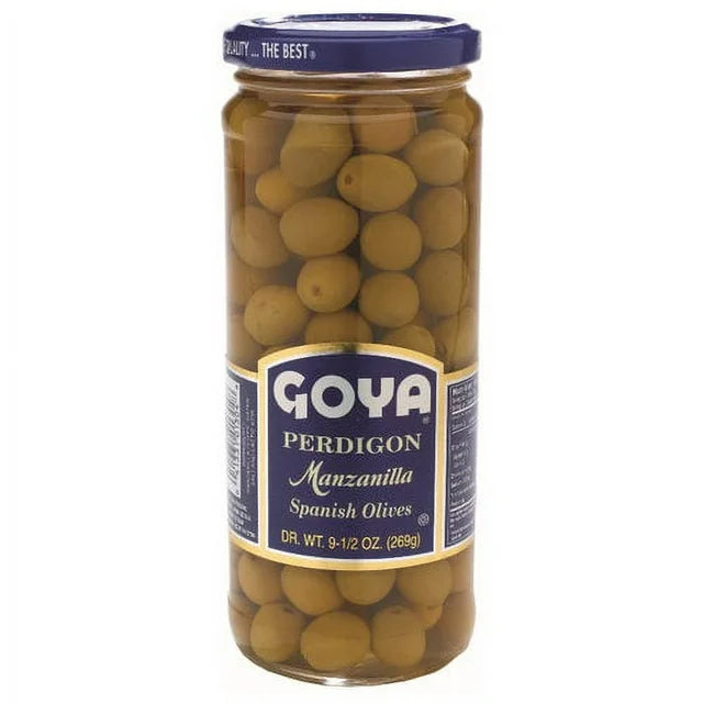 Goya Perdigon Manzanilla Spanish Olives, 9.5 Oz - Case 1