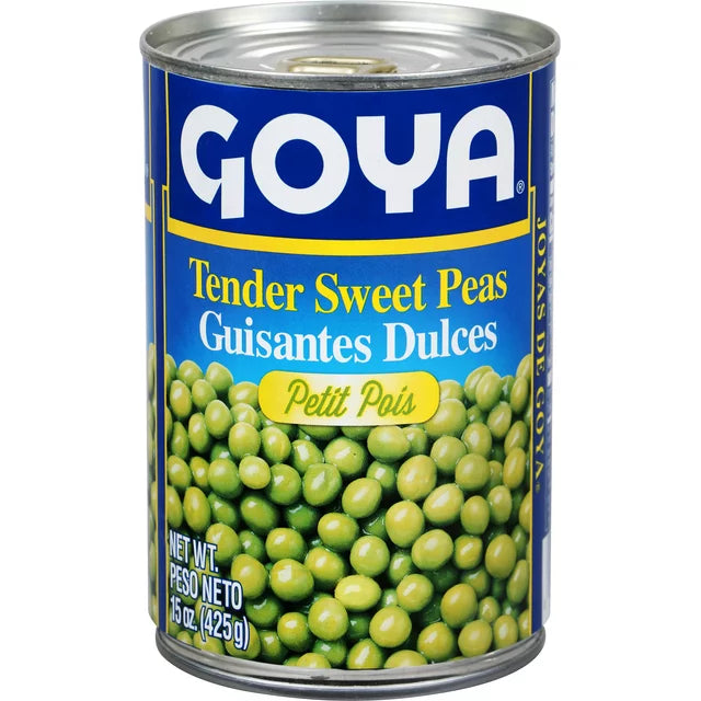 Goya Tender Sweet Peas, Canned Vegetables, 15 oz - Case 1