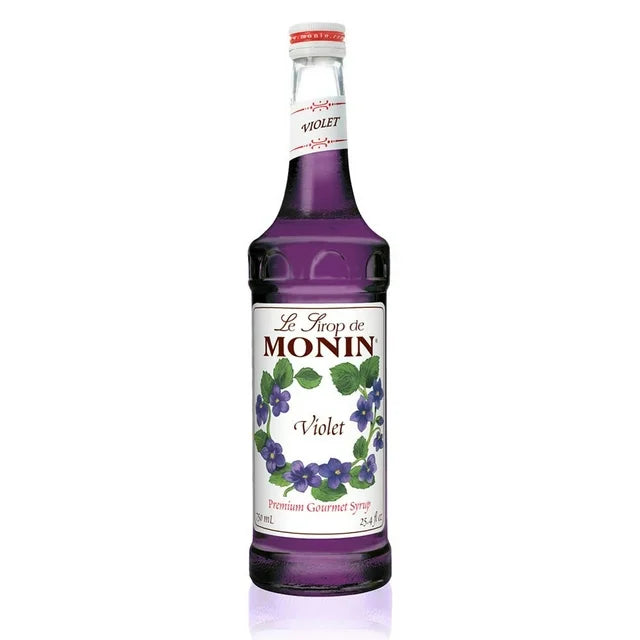 Monin - Violet Syrup, Mild and Floral, Great for Cocktails and Sodas, Gluten-Free, Non-GMO (750 ml, 25.4 fl.oz) - Case 1