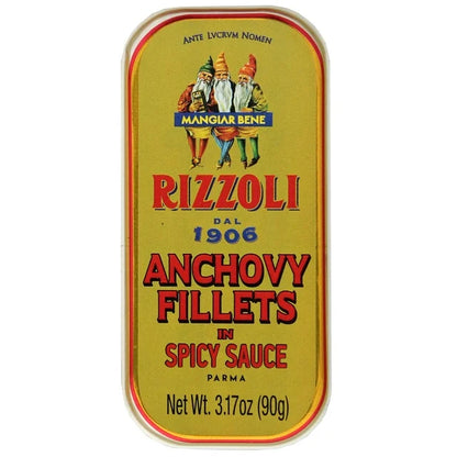 Rizzoli Anchovy Fillets In Spicy Sauce, 3.17 OZ - Case 1