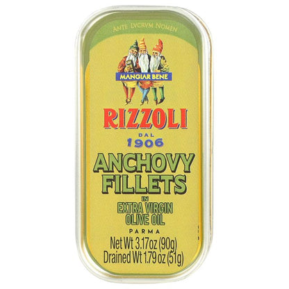 Rizzoli Anchovy Fillets in Extra Virgin Olive Oil, 3.17 OZ - Case 1