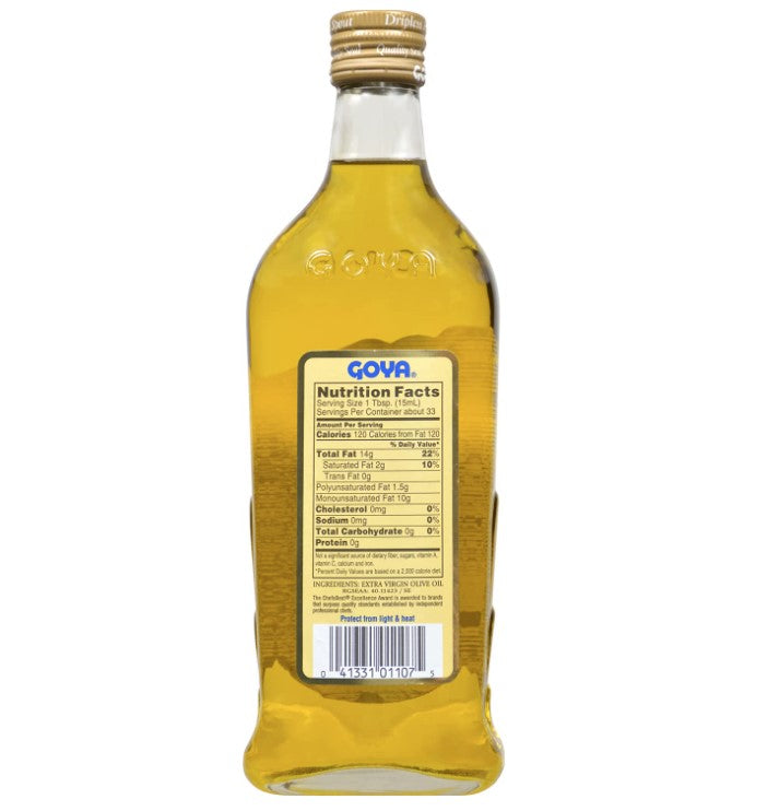 Goya Foods Extra Virgin Olive Oil, 17 Fl Oz - Case 1