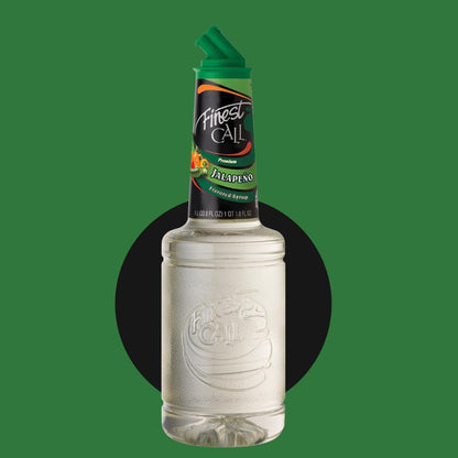 Finest Call Premium Jalapeño Flavored Syrup, 1 Liter Bottle (33.8 Fl Oz) - Case 1