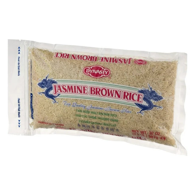 Dynasty Jasmine Brown Rice, 2 lb bag, Allergens not contained - Case 1