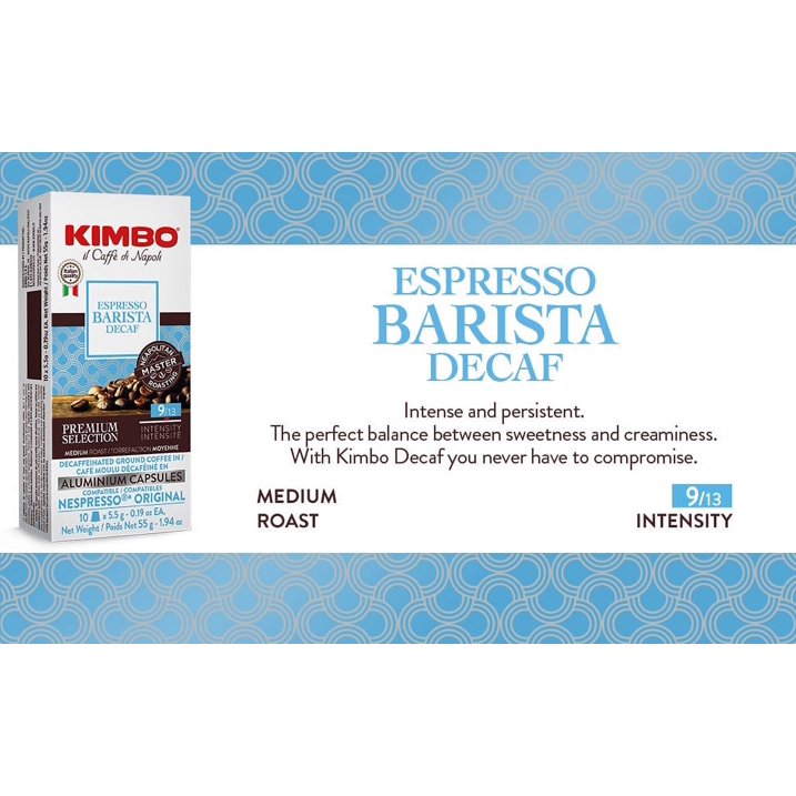 Kimbo Decaf - Aluminum Capsules x10 - 1 Case