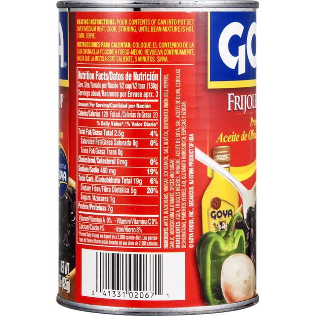 Goya Black Bean Soup, 15 oz - Case 1