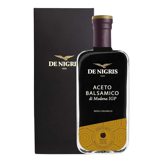 De Nigris Balsamic Vinegar Of Modena Excellence Line - Gold Eagle (55% Grape Must) 8,5 Oz (250ml) | Balsamic Vinegar From Modena Italy, Soft and fragrant taste | Balsamic Vinegar Aged - Case 1